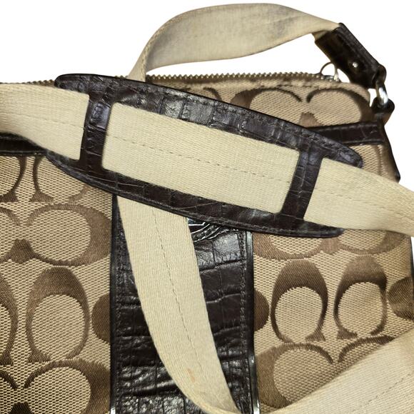 Coach Sutton Signature Swingpack Khaki Mahogany M1175-43976 9x8x1 Drop 23" - Picture 6 of 8